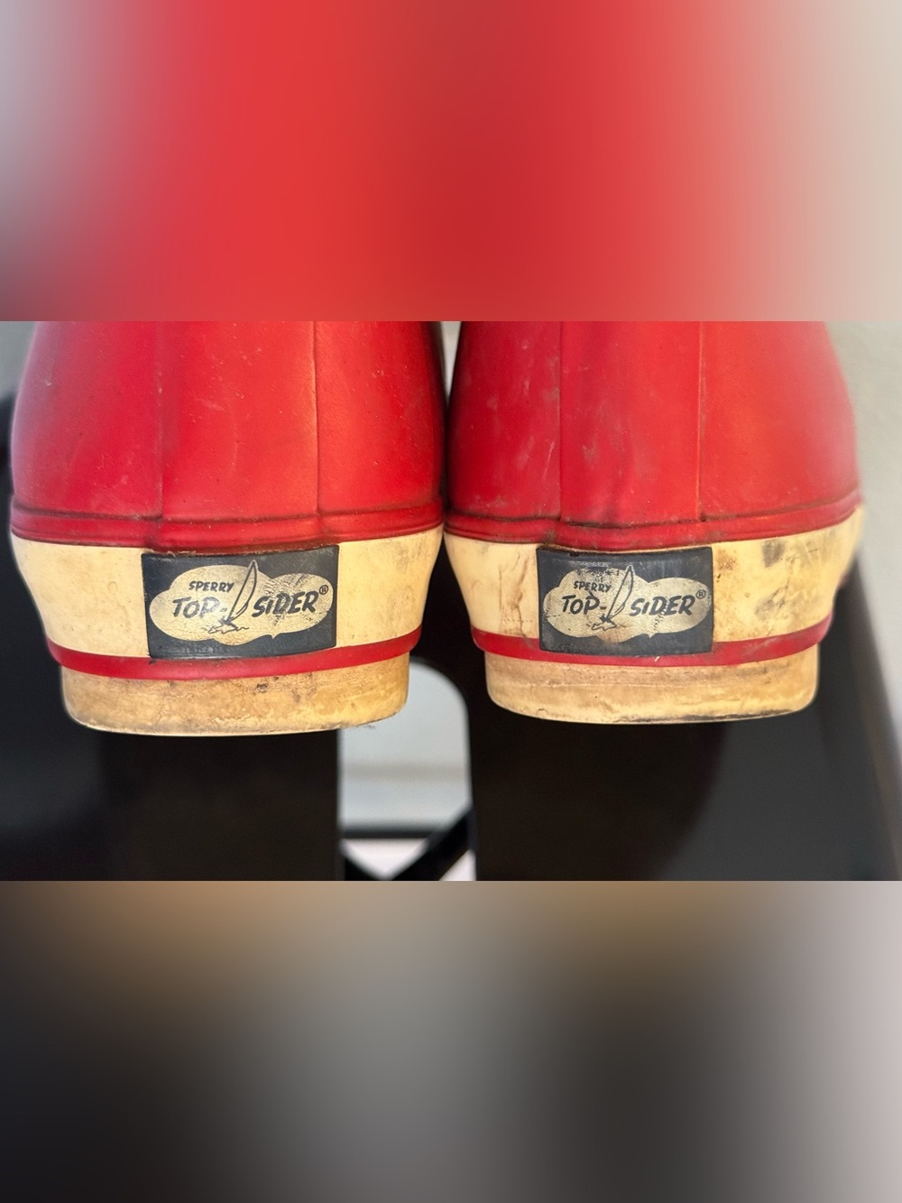 Vintage Sperry Top Sider Red Calf Ht Waterproof Rain Boots for Women - Picture 5 of 6